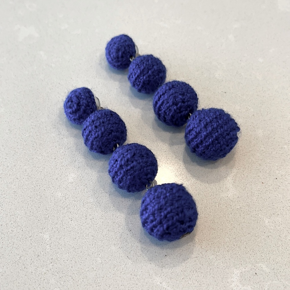 Navy Drop Earrings